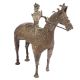 Tribal Horse Riding Brass Statue